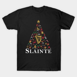 Slainte Irish Christmas Tree T-Shirt